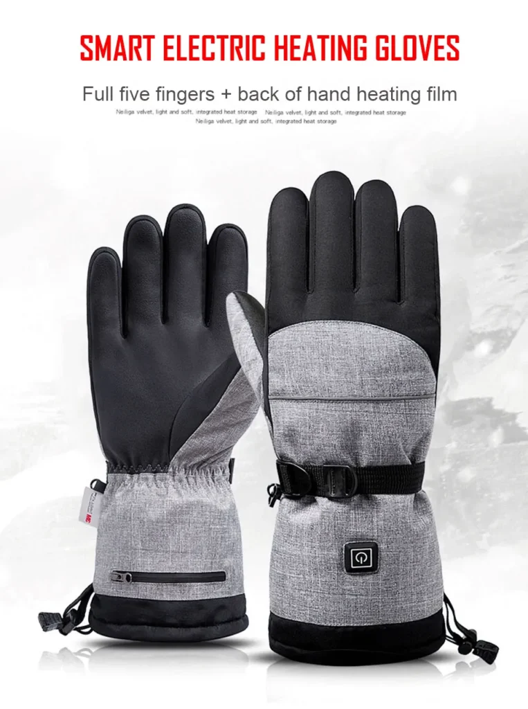 Gants chauffants thermiques électriques en coton imperméables, chauffe-mains d'hiver, gants métropolitains, cyclisme, moto, vélo, ski, extérieur, 3m