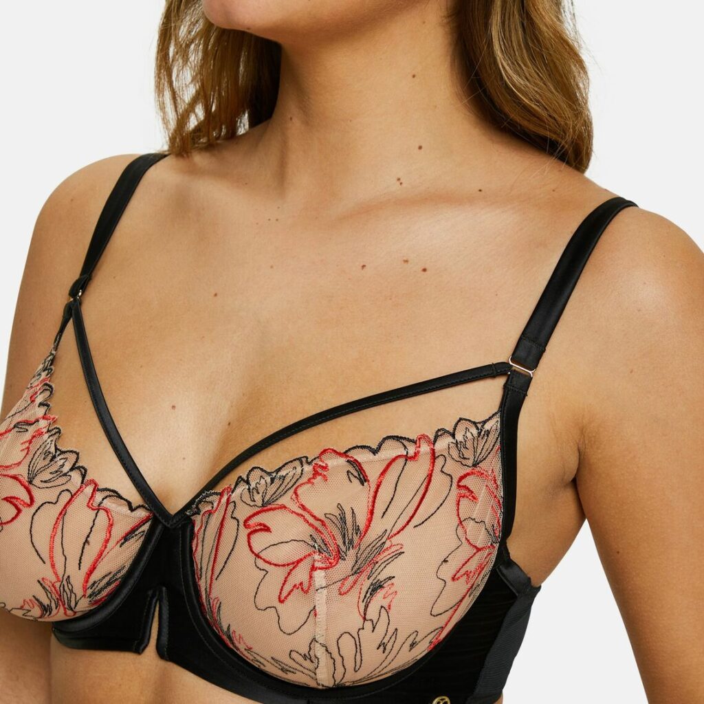 Soutien-gorge plongeant avec armatures - Sans Complexe (Couleur : Noir)