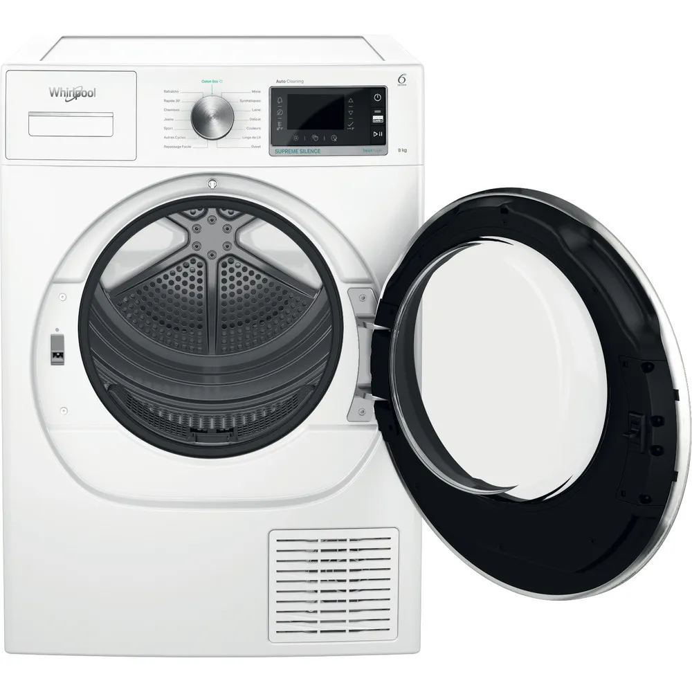 WHIRLPOOL - Sèche-linge posable 9 kg - Pompe à chaleur - W7D93WRFR