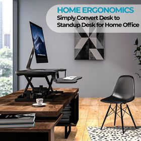 PowerPro® Electric Standing Desk Converter With USB Charging2