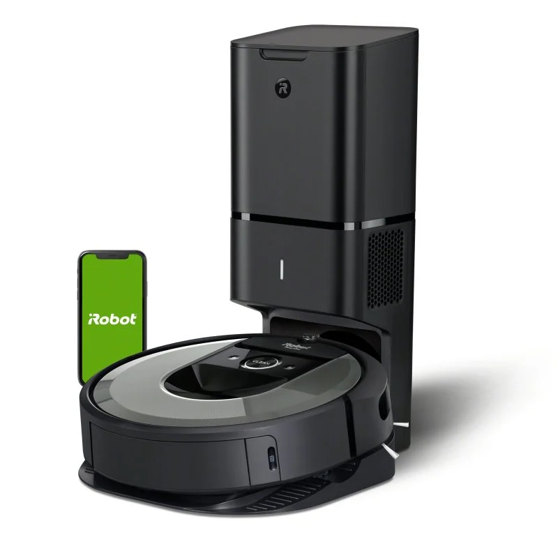 iRobot Roomba i7+ Robot Aspirateur Moyen Argent + Station de Vidange Automatique Clean Base_